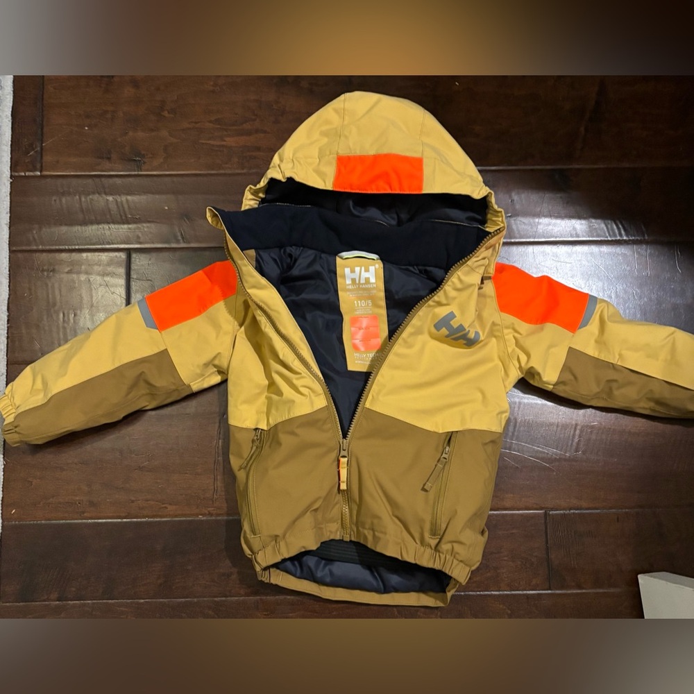 Like New- Helly Hansen Yellow and Navy Jacket. - Picture 3 of 4